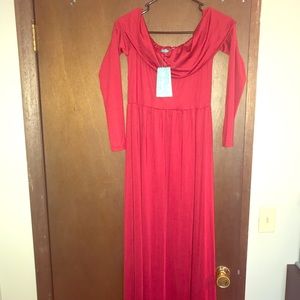 Deep red almost burgundy night gown